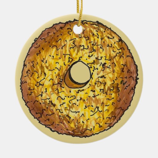 Donut Dozen Butternut Crunch Doughnut Pastry Keramik Ornament (Vorne)