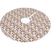 Donut Dozen Doughnut Gebäck Frühstück Brunch Polyester Weihnachtsbaumdecke (Schrägansicht)