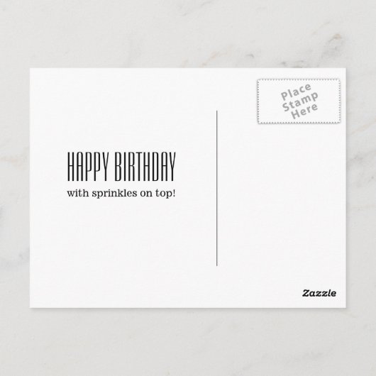 Donut Dozen Geburtstag Postkarte (Rückseite)