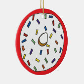 Donut Dozen Regenbogen Sprinkles Doughnut Pastry Keramik Ornament (Rechts)