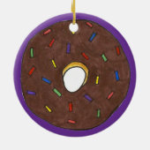 Donut Dozen Regenbogen Sprinkles Doughnut Pastry Keramik Ornament (Hinten)