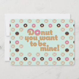 Donut du Will, mein Valentin zu sein Feiertagskarte