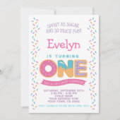 Donut Eiscreme-Cookie, Süßigkeiten Einladung zum G (Vorderseite)