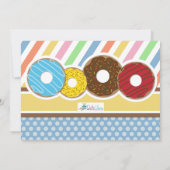 Donut erwachsen Erste Geburtstagsparty Foto Einladung (Rückseite)