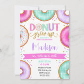 Donut erwachsen farbenfrohe Einladung zum Geburtst (Vorderseite)