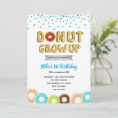 Donut erwachsen Junge Party Einladung (Stehend Vorderseite)