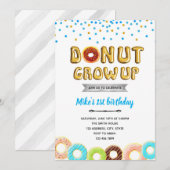 Donut erwachsen Junge Party Einladung (Vorne/Hinten)