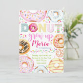 Donut erwachsen Kinder Doughnut Geburtstagseinladu Einladung (Stehend Vorderseite)