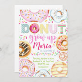 Donut erwachsen Kinder Doughnut Geburtstagseinladu Einladung (Vorne/Hinten)