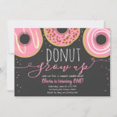 Donut erwachsen Party Girl Pink Doughnut Geburtsta Einladung (Vorderseite)