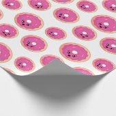 Donut Face Kawaii Art Geschenkpapier (Ecke)