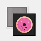 Donut Face Kawaii Art Magnet (Vorderseite/Rückseite)