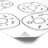 Donut-Färbname Poster (Ecke)