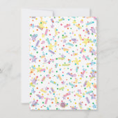 Donut First Birthday Watercolor Einladung (Rückseite)