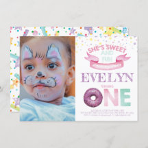 Donut First Birthday Watercolor Foto