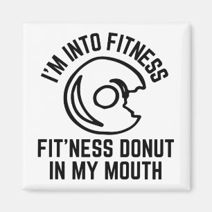 Donut Fitness Funny Magnet