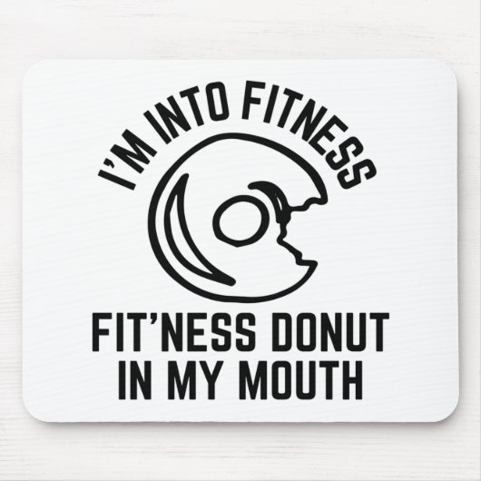 Donut Fitness Funny Mousepad (Vorne)