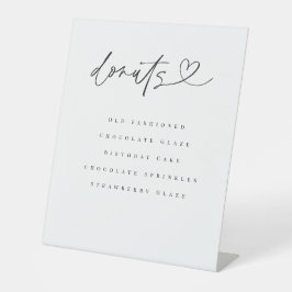 Donut Flavors Dessert Table Wedding Party Sign Sockelschild