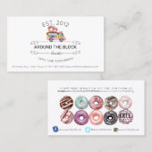 Donut Food Truck Loyalty Card Treuekarte (Vorne/Hinten)