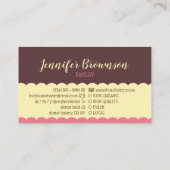 Donut Foto Geschmackvoll rosa gelb Visitenkarte (Rückseite)