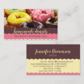 Donut Foto Geschmackvoll rosa gelb Visitenkarte (Vorne/Hinten)