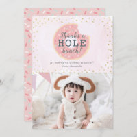 Donut Foto Pink Geburtstag Danke Karte