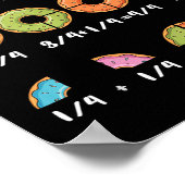 Donut Fraction Math Teachers Back To School Educat Poster (Ecke)