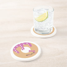 Donut Funny Cartoon Sprinkles Rosa Lila