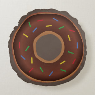 DONUT FUNNY ROUND PILLOW RUNDES KISSEN