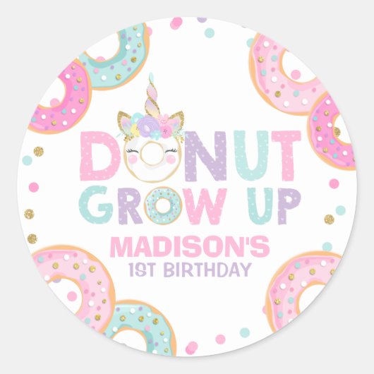 Donut Gastgeschenk Tag Aufkleber Siegel nicht aufw (Vorderseite)