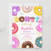 Donut-Geburtstags-Einladung Einladung (Vorderseite)