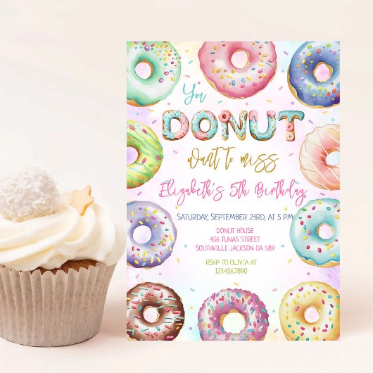 Donut-Geburtstags-Einladung Einladung