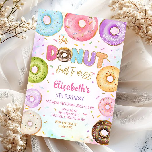 Donut-Geburtstags-Einladung Einladung