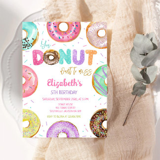 Donut-Geburtstags-Einladung Einladung