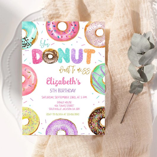 Donut-Geburtstags-Einladung Einladung