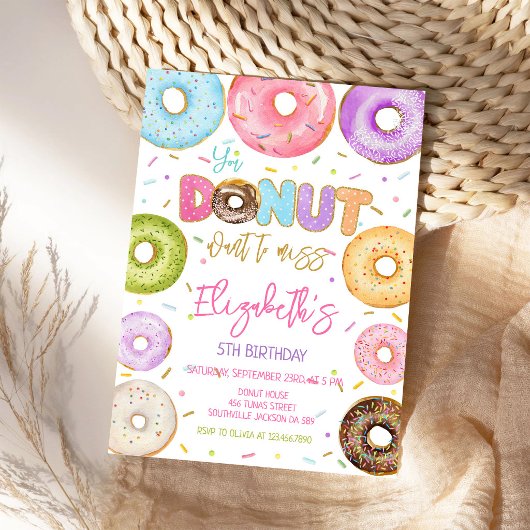 Donut-Geburtstags-Einladung Einladung