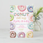 Donut-Geburtstags-Einladung Einladung (Stehend Vorderseite)