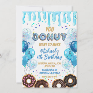Donut-Geburtstagseinladung Süße Donut-Party-Einl Einladung