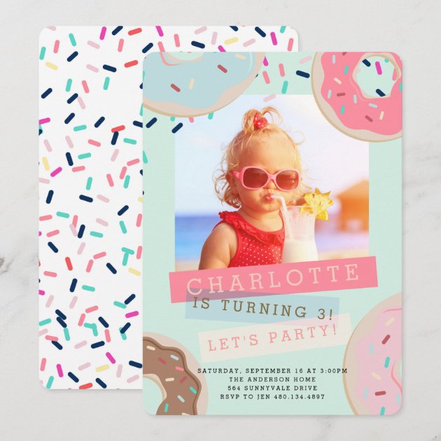 LoaHak Donut-Geburtstagseinladungen – 20 Karten + Umschläge, 10,2 X 15,2 Cm, Für Kinderpartys