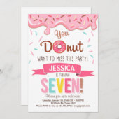 Donut Geburtstagsparty Einladung Donuts Party (Vorne/Hinten)