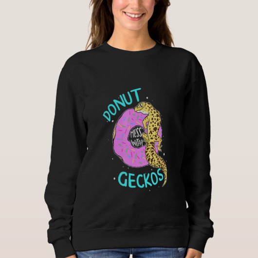 Donut geckos Leopard Gecko Lizard Reptilienhalteri Sweatshirt (Vorderseite)
