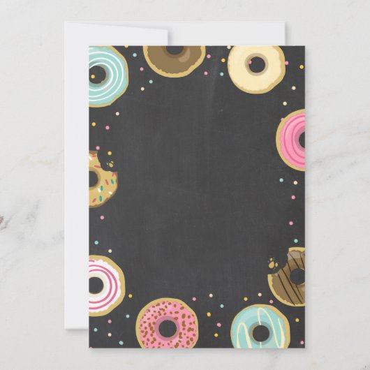 Donut Gender offenbaren Einladung Junge oder Mädch (Rückseite)