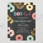 Donut Gender offenbaren Einladung Junge oder Mädch (Vorne/Hinten)