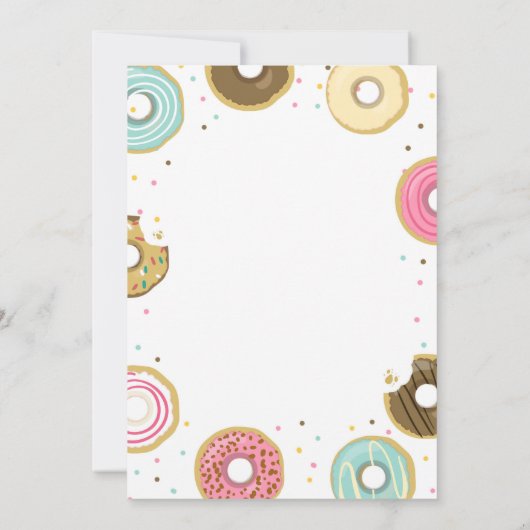 Donut Gender offenbaren Einladung Junge oder Mädch (Rückseite)