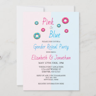 Donut Gender Reveal Einladung