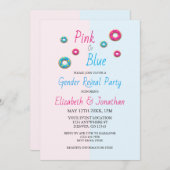 Donut Gender Reveal Einladung (Vorne/Hinten)