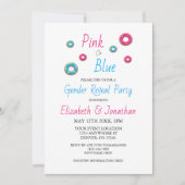Donut Gender Reveal Einladung (Vorderseite)