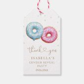 Donut Gender Reveal Junge oder Mädchen Party Geschenkanhänger (Vorderseite)