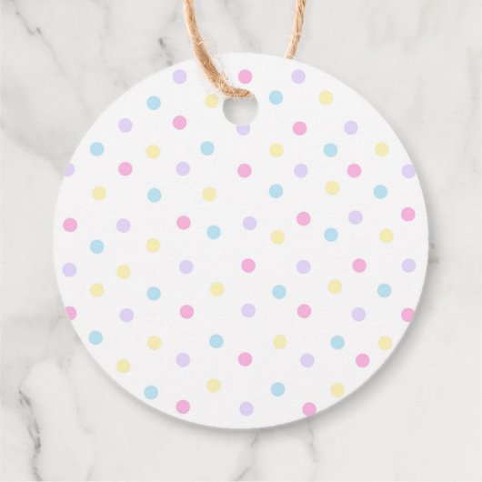 Donut Gender Reveal Junge oder Mädchen Party Geschenkanhänger (Rückseite)