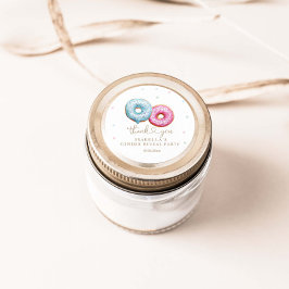 Donut Gender Reveal Junge oder Mädchen Party Runder Aufkleber